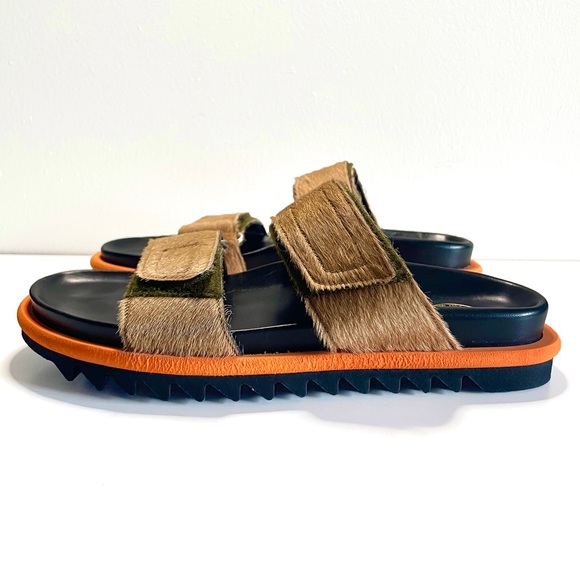 Dries Van Noten Men’s Calf-hair Platform Sandals - Picture 4 of 8